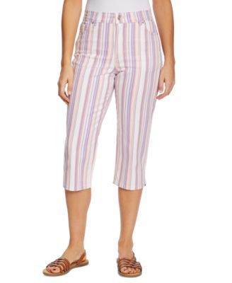 Amanda Striped Capri Jeans
