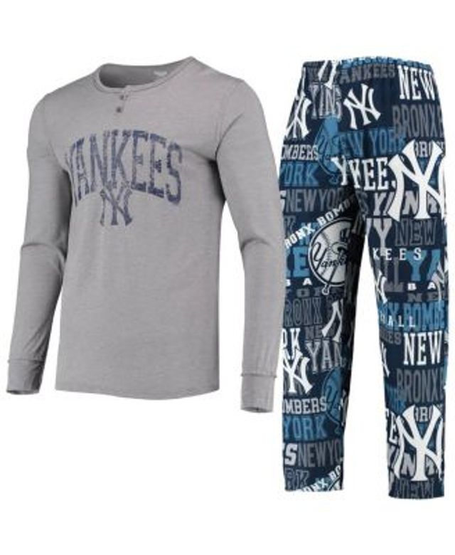 Women's Concepts Sport Navy New York Yankees Flagship Allover Print Top & Shorts Sleep Set Size: Small