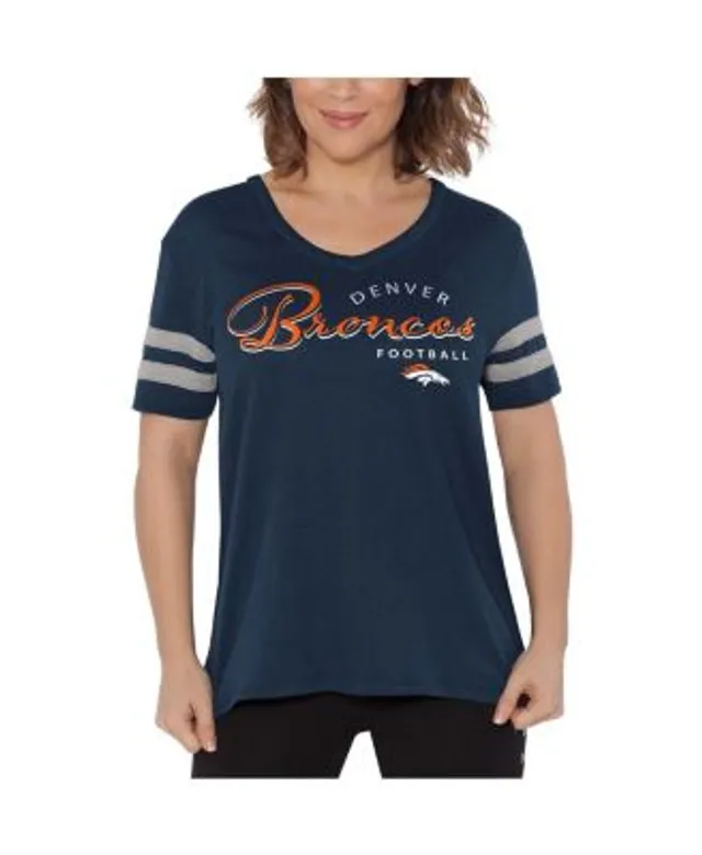 Denver Broncos Touch Women's Plus Size Free Agent Long Sleeve T-Shirt - Navy