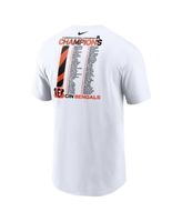 Men's Nike White Los Angeles Rams 2021 NFC Champions Roster T-Shirt