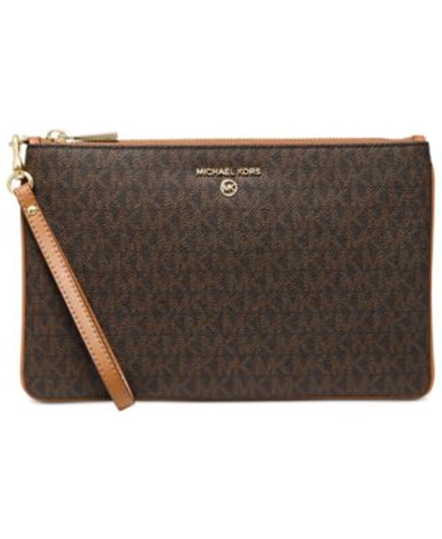 COACH Coated Canvas Signature Heart Print Wristlet - Macy's