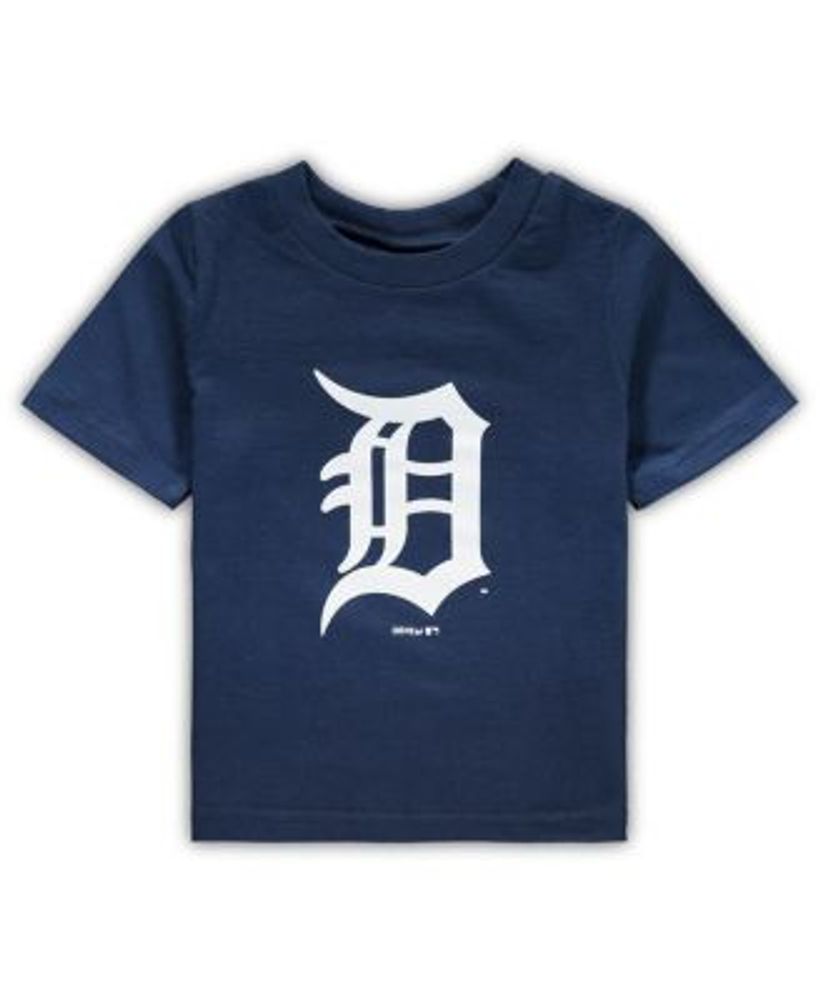 Majestic Detroit Tigers T-shirt Navy Blue/Orange Men's Sz Medium