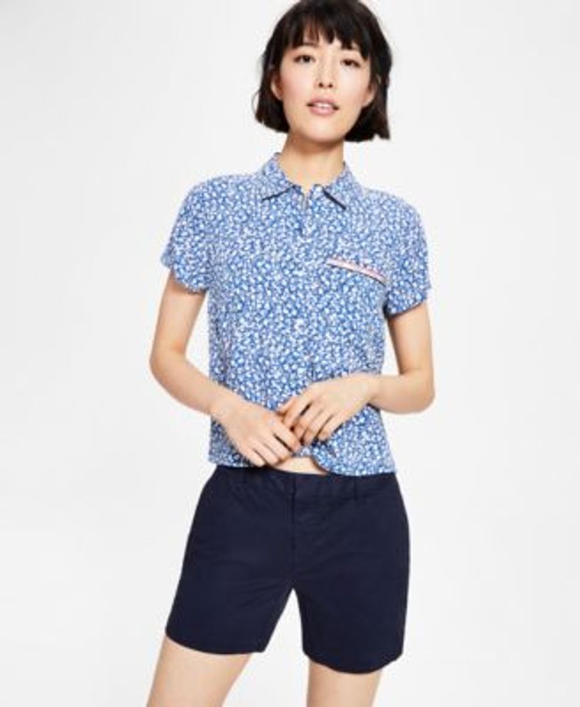 Women's Floral-Print Button-Down Shirt