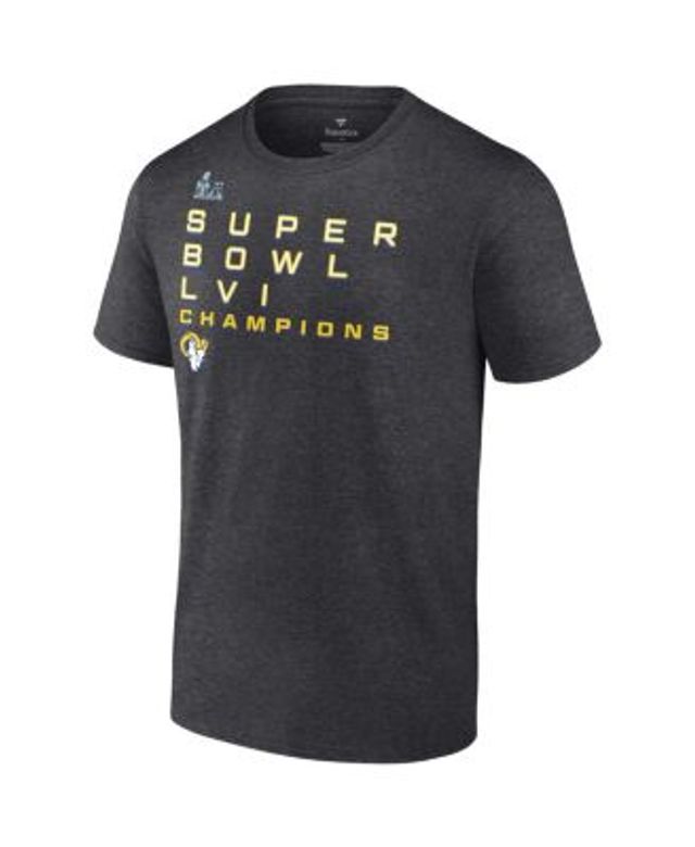 Fanatics Men's White Los Angeles Rams Super Bowl LVI Champions Stacked Roster T-Shirt