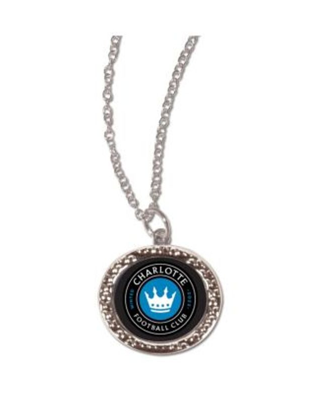 True Fans Carolina Panthers Diamond Accent Football Necklace in Sterling  Silver