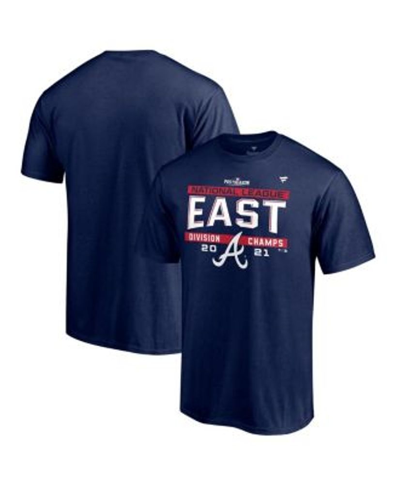 Fanatics Men's Branded Navy Atlanta Braves 2021 Nl East Division Champions  Big and Tall Locker Room T-shirt