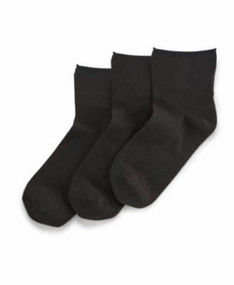 Women's Roll Top Ankle Socks, Pack of 3