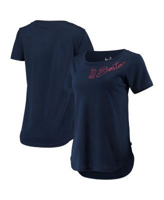 Women's Nike Red/Navy Washington Nationals Modern Baseball Arch Tri-Blend Raglan 3/4-Sleeve T-Shirt Size: Small