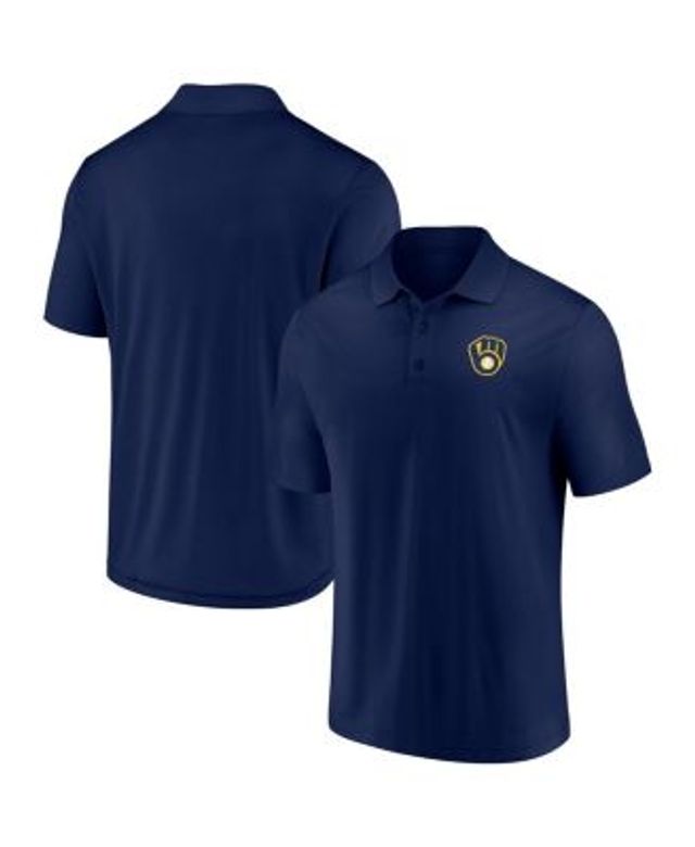 Men's Milwaukee Brewers Fanatics Branded Navy Fitted Polo