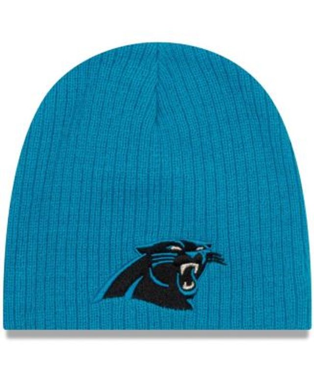 Infant '47 Black/Blue Carolina Panthers Bam Bam Cuffed Knit Hat with Pom  and Mittens Set