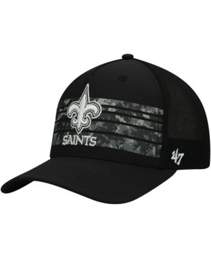 Men's New Orleans Saints '47 Black/Natural Legacy Trawler Trucker Clean Up  Snapback Hat