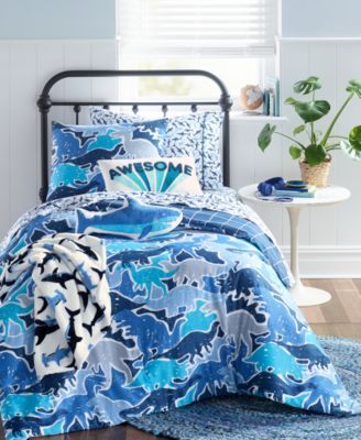 Dino Camo Cotton Comforter Set, Created for Macy's