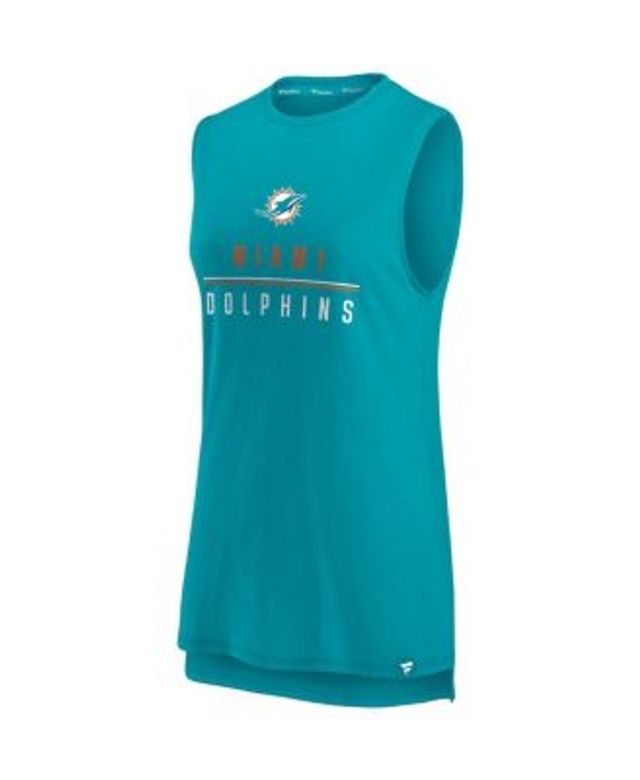 Men's Nike Aqua Miami Dolphins Tri-Blend Tank Top