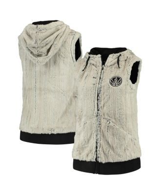 WEAR by Erin Andrews Women's WEAR by Erin Andrews Black/Cream Dallas Cowboys  Reversible Sherpa Full-Zip Vest