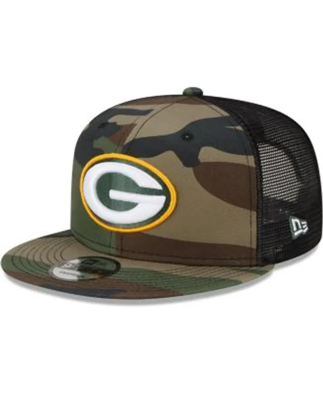 47 Brand Green, White Green Bay Packers Highline Clean Up Trucker Snapback  Hat for Men