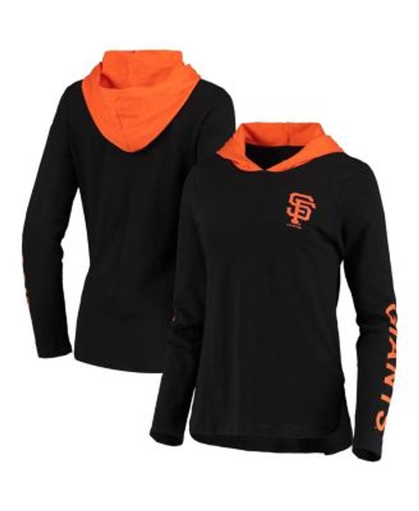 San Francisco Giants Women's Plus Size Colorblock Pullover Hoodie - Black