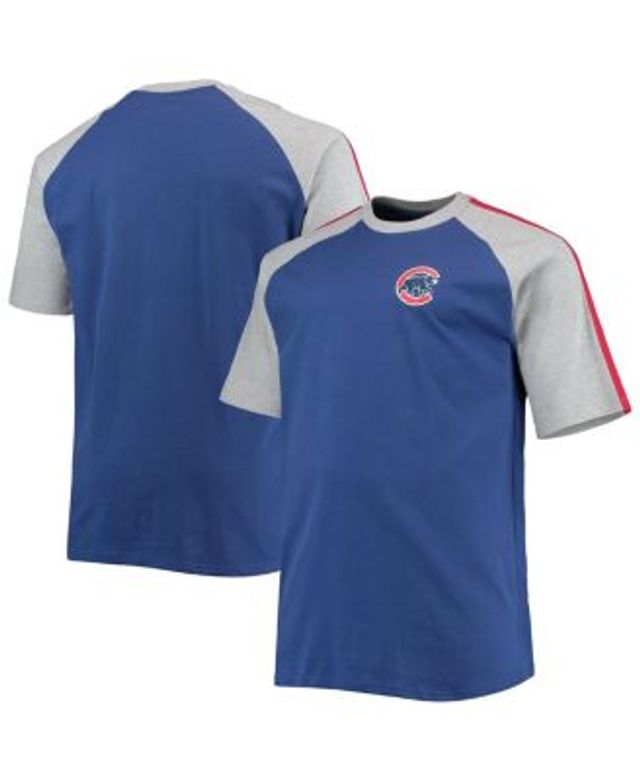 Chicago Cubs Team Raglan V-Neck Jersey - Heathered Royal