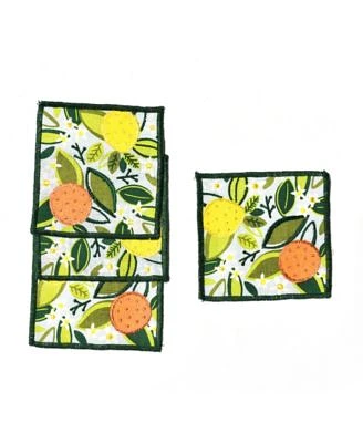 Citrus Print Cocktail Napkins, Set of 4