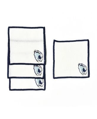 Oyster Cocktail Napkins, Set of 4