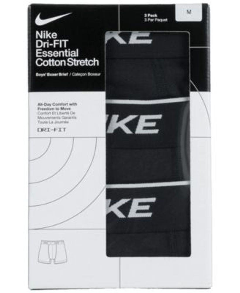 Nike / Big Boys Cotton Dri-Fit Boxer Briefs, 3 Piece Set