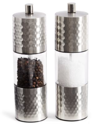 Hammered Stainless Steel Salt & Pepper Grinders, Created for Macy's