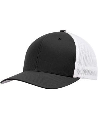Men's Black, White Two-Tone Trucker Mesh Flex Hat