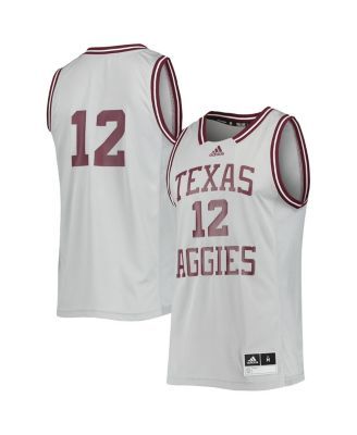 Men's #12 White Texas A&M Aggies Team Baseball Jersey