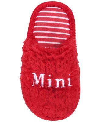 Smaller Mini Little Kid's Matching Holiday Slippers
