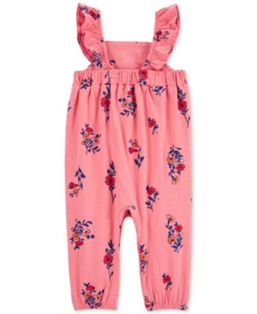 Baby Girls Pink Floral Jumpsuit