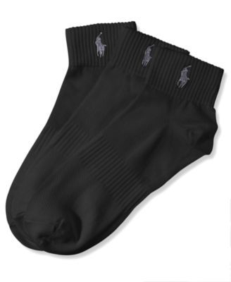 Ralph Lauren Men's Socks, Athletic Quarter 3 Pack