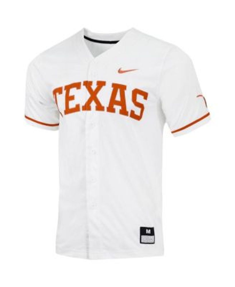 Men's Nike Texas Orange Texas Longhorns Vapor Untouchable Elite Replica  Full-Button Baseball Jersey