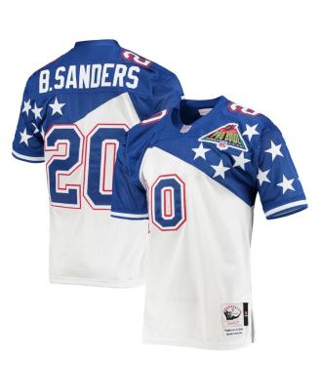 Men's Mitchell & Ness Barry Sanders White Detroit Lions Legacy Replica  Jersey