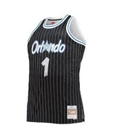 Men's Mitchell & Ness Penny Hardaway Black Orlando Magic 1994-95 Hardwood Classics Flames Swingman Jersey