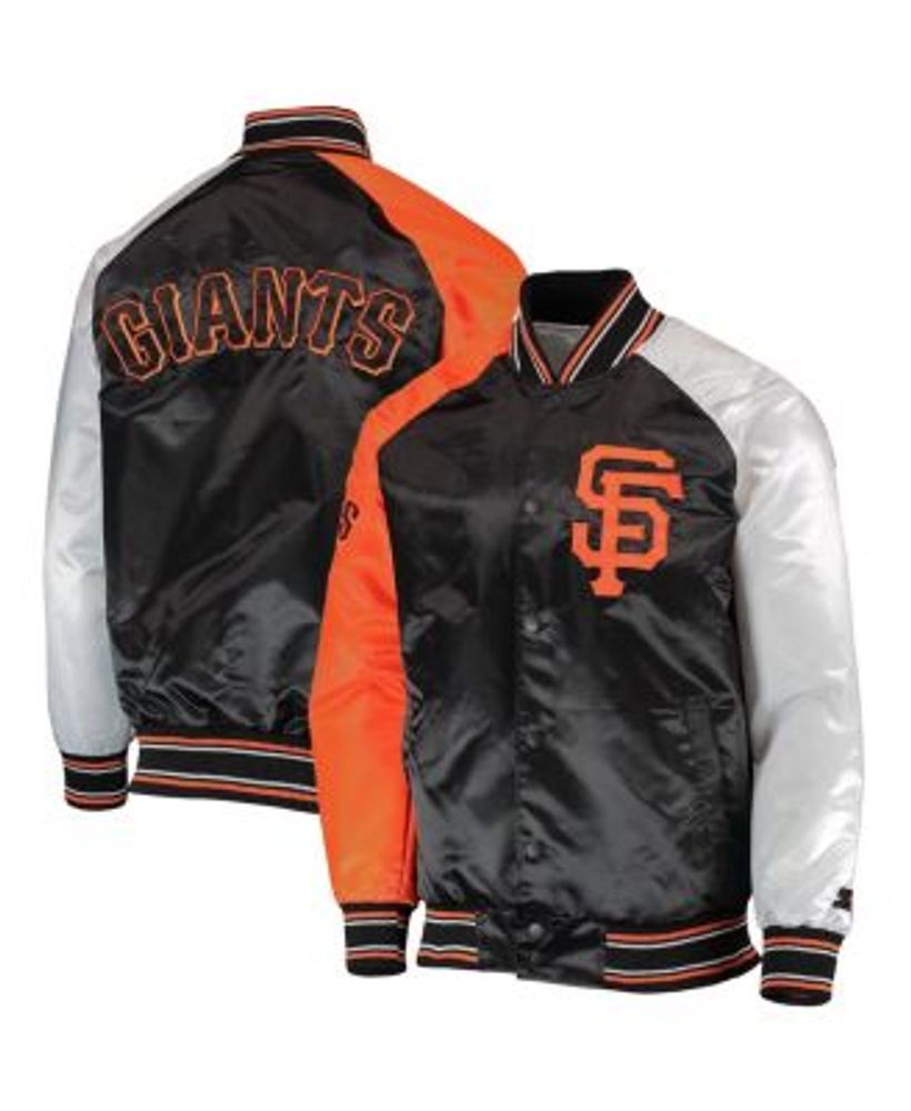 Starter Black San Francisco Giants Varsity Satin Full-Snap Jacket L / Black