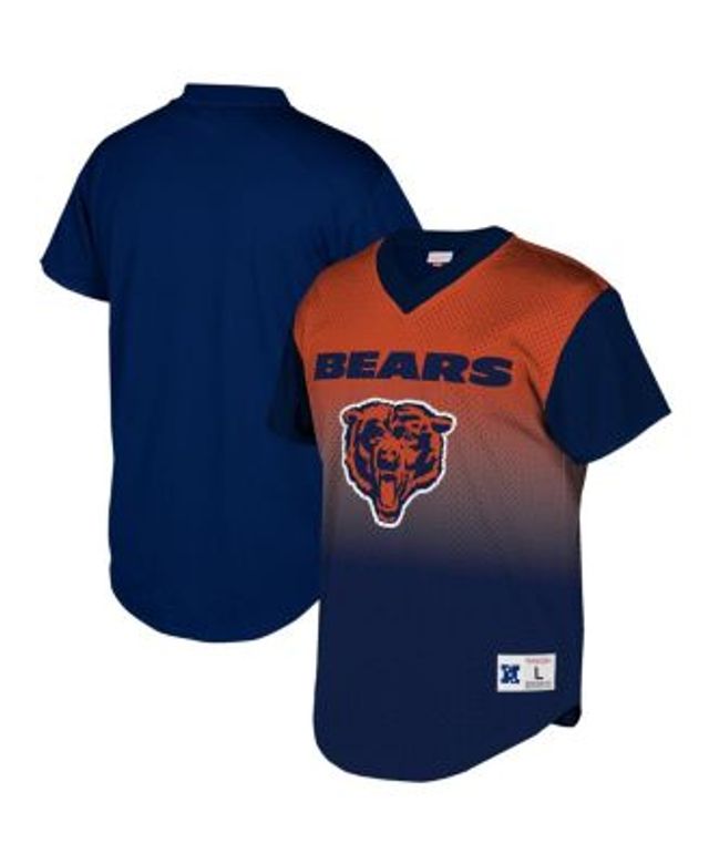 Fanatics Men's Navy Chicago Bears Textured Throwback Hashmark V-Neck T-Shirt