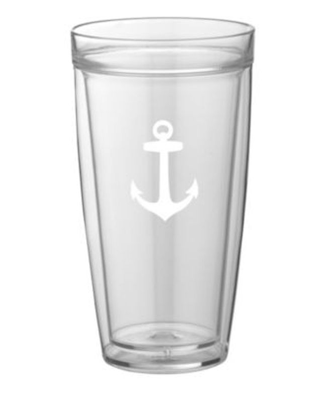 Kraftware 22 oz. Anchor Tall Drink - Set of 4