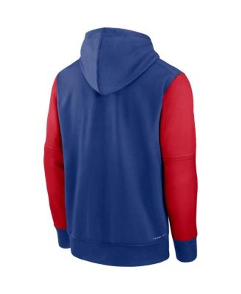 Men's Stitches Royal/Red Chicago Cubs Team Pullover Hoodie