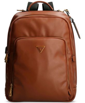 Men's Scala Faux-Leather Business Backpack
