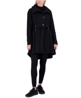 belted skirted coat