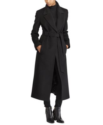 Women's Petite Belted Wrap Coat