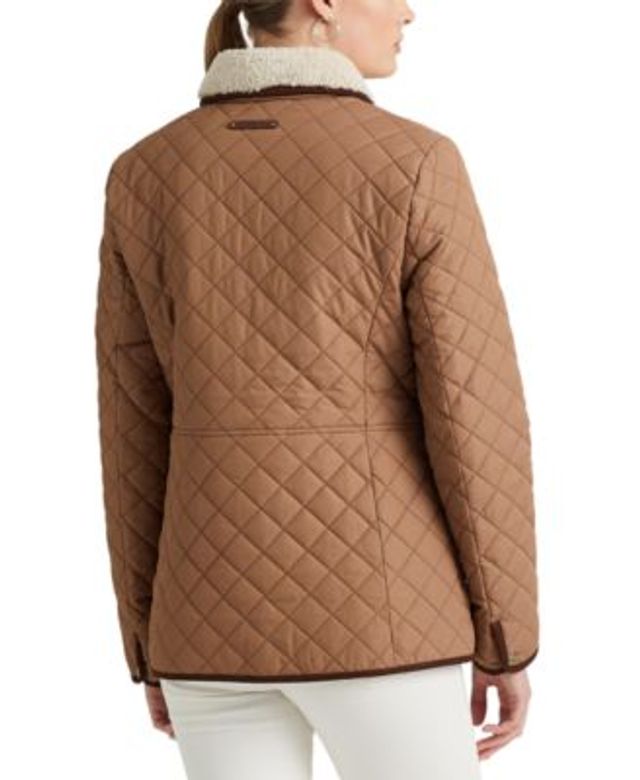 Lauren Ralph Lauren Women's Faux-Suede-Trim Quilted Coat, Created for Macy's  | Hawthorn Mall