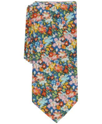 Men's Keizer Skinny Floral Tie, Created for Macy's 