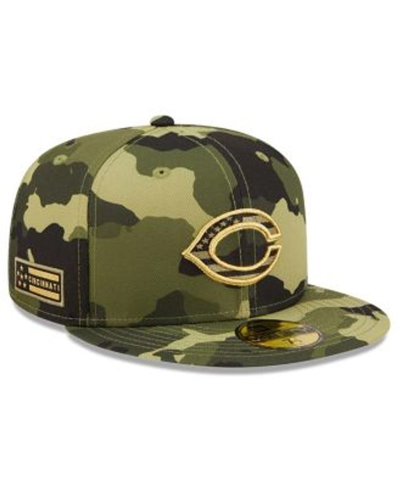 Men's Cincinnati Reds New Era Camo 2022 Armed Forces Day Bucket Hat