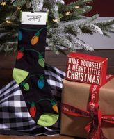 Have Yourself A Merry Little Christmas Box Sign Sock Set, 3 Piece