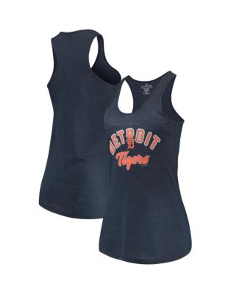 Detroit Tigers Women's Plus Size Racerback Tank Top - Navy