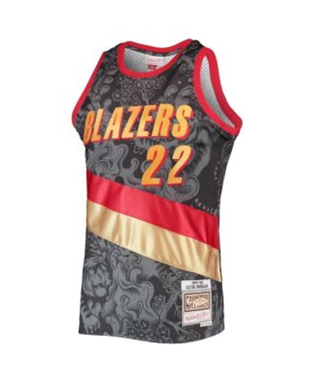 Men's Mitchell & Ness Rasheed Wallace Black Portland Trail Blazers 1999/00 Hardwood Classics Marble Swingman Jersey