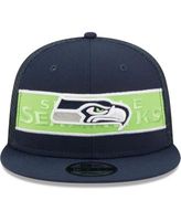 Men's Seattle Seahawks New Era College Navy Heritage Series Band Trucker  9FIFTY Snapback Hat