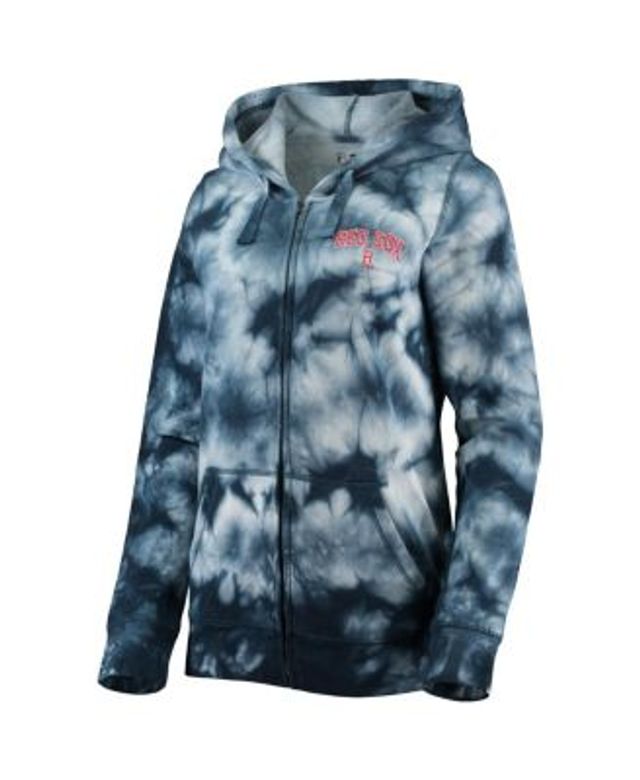 Boston Red Sox New Era Women's Tie-Dye Full-Zip Hoodie - White