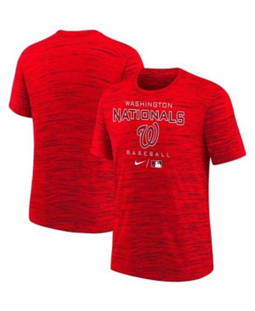 Women's Nike Red Washington Nationals Authentic Collection Velocity Performance V-Neck T-Shirt Size: Large