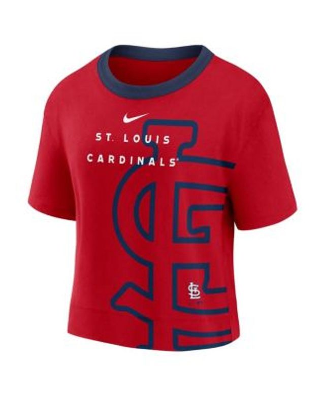 Nike Women's Red, Navy St. Louis Cardinals Next Up Tri-Blend Raglan  3/4-Sleeve T-shirt